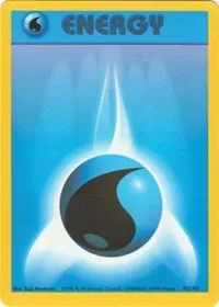 A picture of the Water Energy Pokemon card from Base Set
